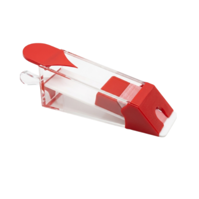Clear with Red Trim Shoe