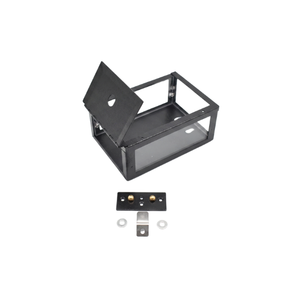 Black Metal 4 Windows w Bracket, Bottom Opening (1)