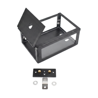 Black Metal 4 Windows w/ Bracket, Bottom Opening