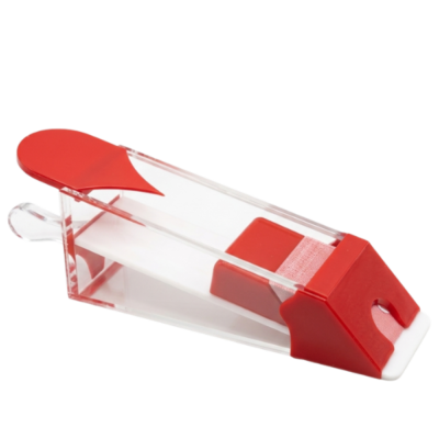 Clear with Red Trim Shoe