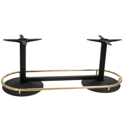 Metal Poker Base with Foot Rail