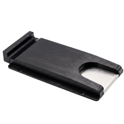 Slim Style Poker Drop-Slide Black and Silver Polished Aluminum